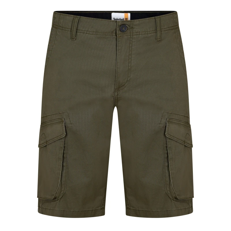 Image of Timberland Mens Twill Cargo Shorts - Green Male 30