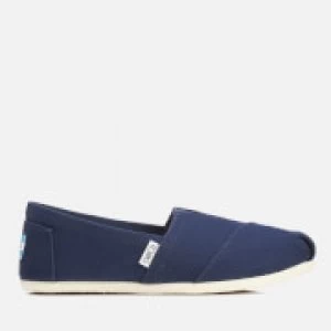 Image of TOMS Womens Core Classics Slip-On Pumps - Navy Canvas - UK 4/US 6