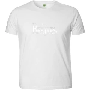 Image of The Beatles - Drop T Logo Unisex Medium T-Shirt - White