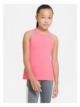 Image of Nike Girls Nike Pro Tank - Pink/White, Size S=8-10 Years, Women