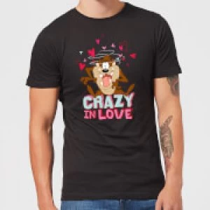 Image of Looney Tunes Crazy In Love Taz Mens T-Shirt - Black - XL