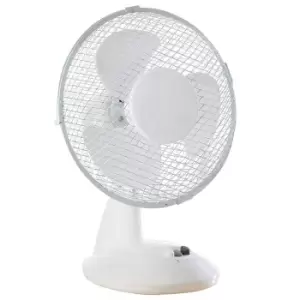 Image of Daewoo COL1062GE 9" Oscillating Table Fan in White 2 Speeds