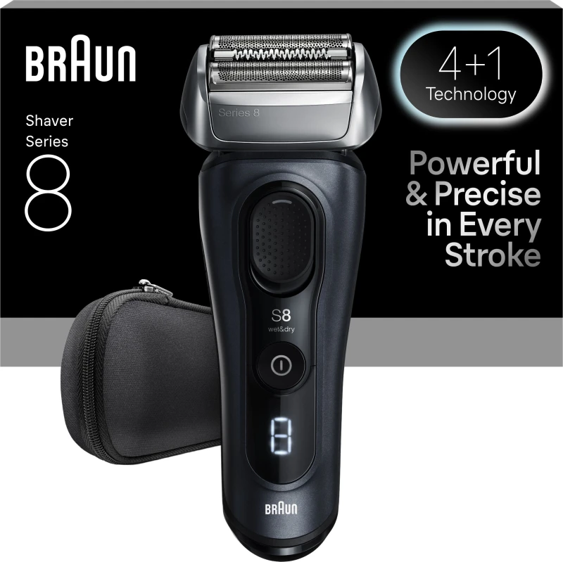 Image of BRAUN Series 8 BRA8603s Wet & Dry Foil Shaver - Grey, Silver/Grey 8700216555586