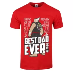 Image of Grindstore Mens Best Dad Ever Red T-Shirt (L) (Red)