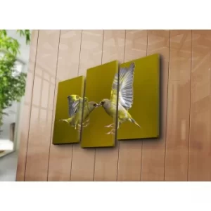 Image of 3NATPAT-11 Multicolor Decorative Canvas Painting (3 Pieces)