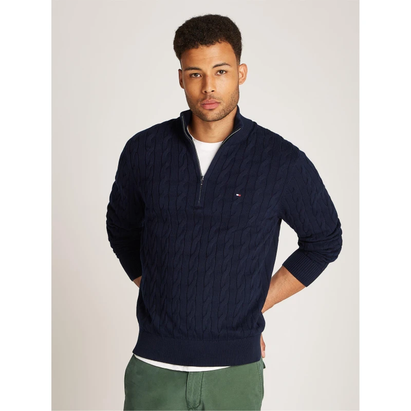 Image of Tommy Hilfiger Half-zip sweater Desert Sky male L