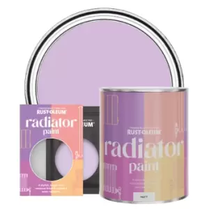 Image of Rust-Oleum Radiator Paint, Matt Finish - Violet Macaroon - 750ml