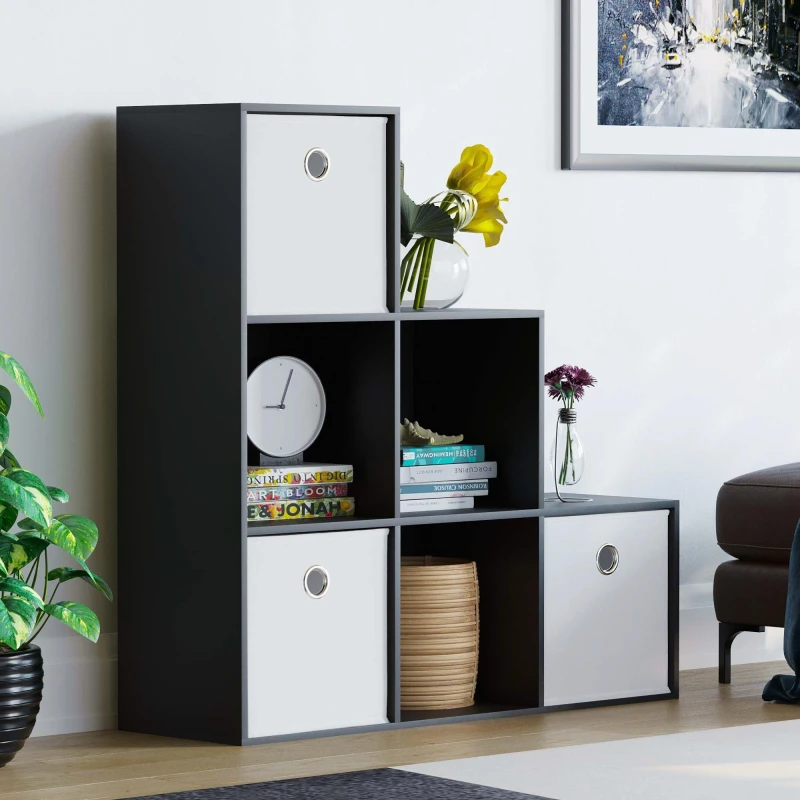 Image of Lassic 6 Cube Storage Unit (B) + Set of 3 Storage Cubes White unisex 6 Unit