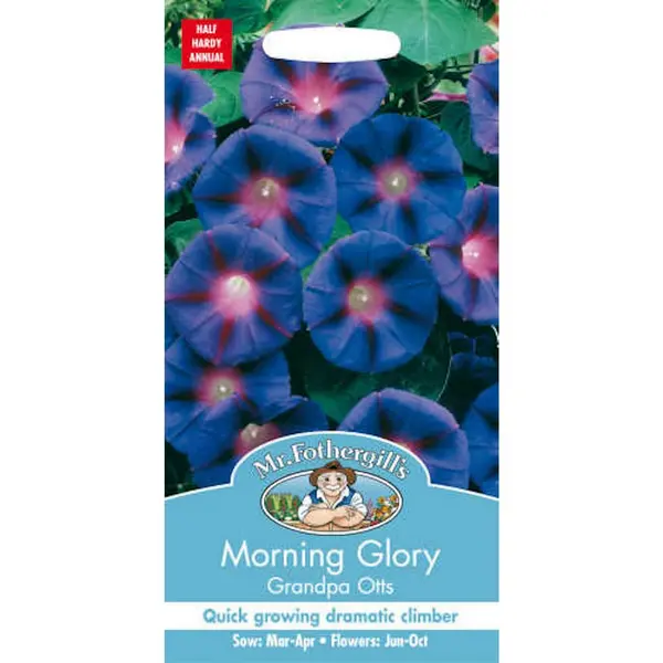 Image of Mr. Fothergill's Morning Glory Grandpa Otts (Ipomoea Purpurea) Seeds Blue
