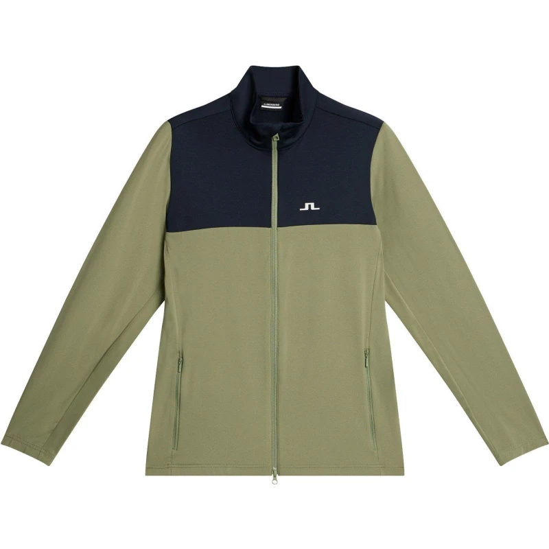 Image of J Lindeberg Bank 1/4Zip - Green Green S
