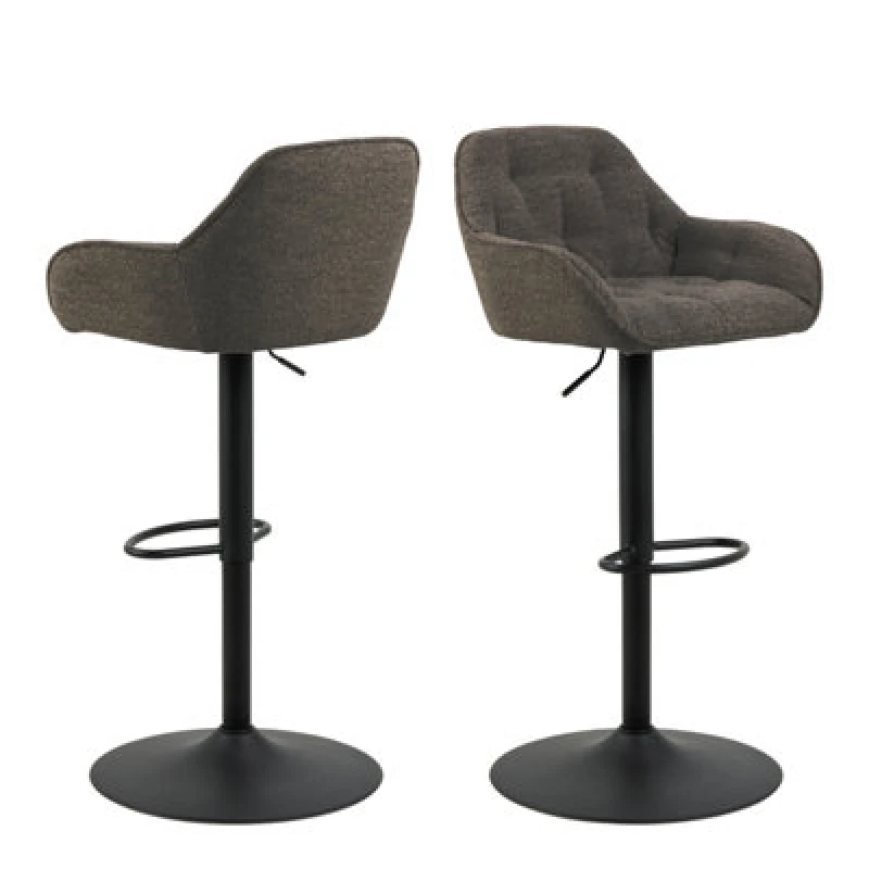 Image of Furniture To Go Brooke Swivel Bar Stool With Height Adjustable Function In Taupe.