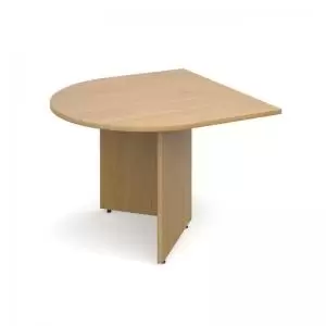 Image of Arrow head leg radial extension table 1000mm x 1000mm - oak