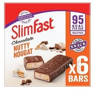 Image of SlimFast Choc Nutty Nougat Snack Bars Multipack