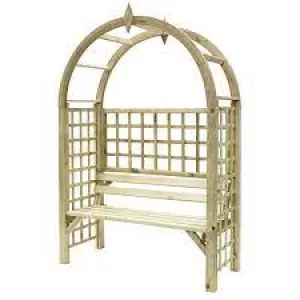 Image of Grange Fencing Montebello Wooden Garden Arbour - Natural