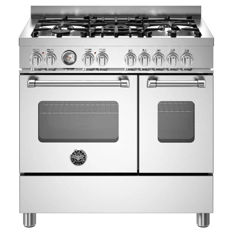 Image of Bertazzoni MAS95C2EXC 90cm Master Series Dual Fuel Range Cooker - STAINLESS STEEL MAS95C2EXC