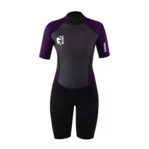 Image of Gul 3MM Sdl Fl T2 Shortie - BLK/MULBERRY