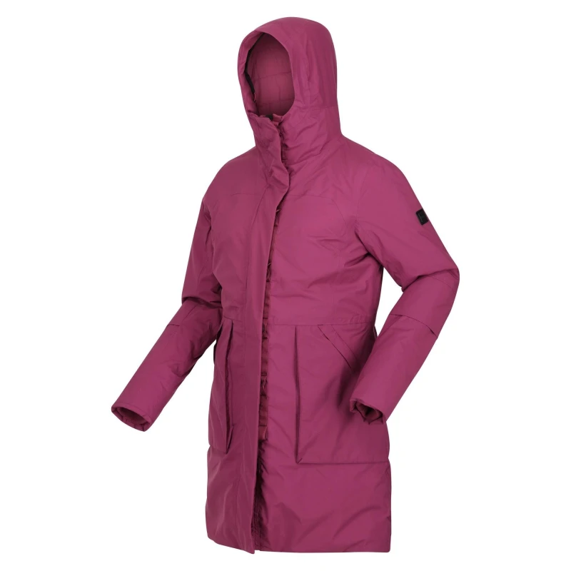 Image of Regatta Womens Yewbank II Recycled Isotex Feather-Free Insulated Waterproof Jacket Amaranthhaze female 8