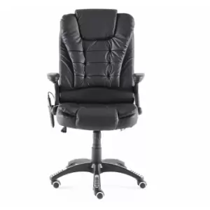 Image of Neo Black Faux Leather Executive Recliner Swivel Office Chair - With Massage Function