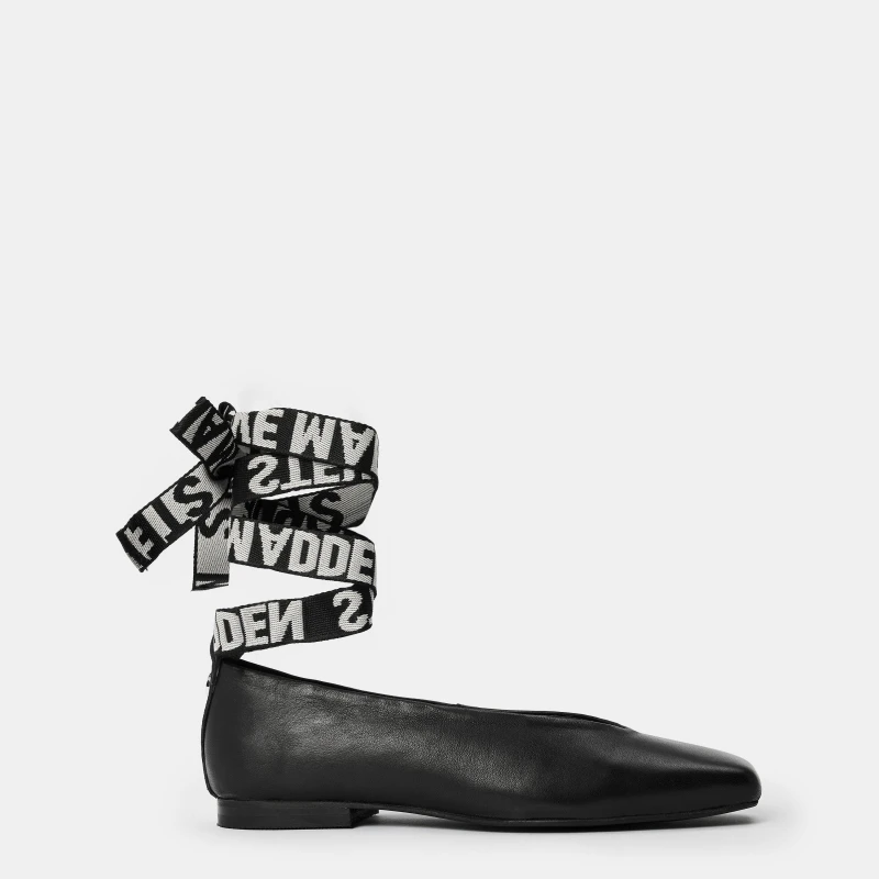 Image of Steve Madden Womens Fosse Ballet Pumps Black Lthr female 3 (36)