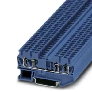 Image of Phoenix Contact Blue ST B2.5-QUATTRO BU Feed Through Terminal Block, 28 12 AWG, 2.5mm, 800 V