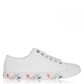 Image of Calvin Klein Jeans Antal Low Canvas Trainers - Bright White