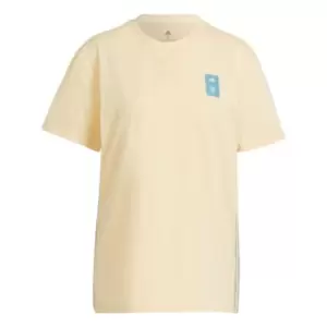 Image of adidas Sweden Travel Jersey Womens - Easy Yellow / Shock Cyan / Tea