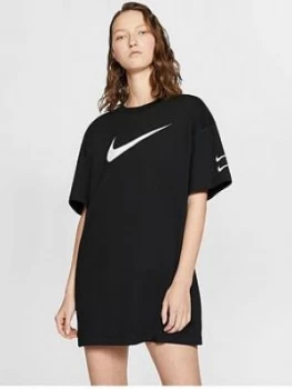 Image of Nike Nsw Swoosh T-Shirt Dress - Black