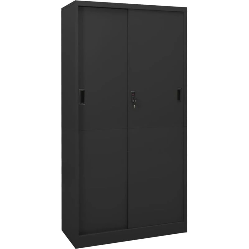Image of VIDAXL Office Cabinet with Sliding Door Anthracite 90x40x180cm Steel vidaXL 8720286563922
