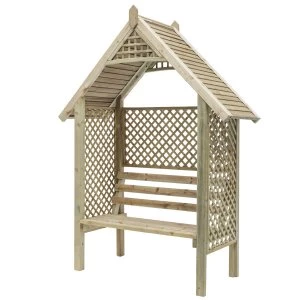 Image of Grange Fencing Valencia Arbour - Natural Wood