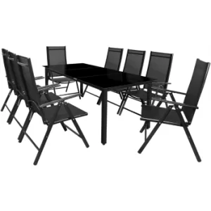 Image of 8 Seat Garden Dining Set Bern Anthracite Aluminium