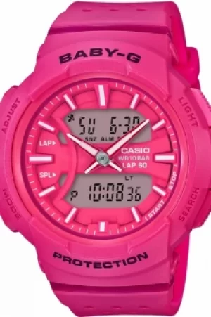 Image of Ladies Casio Baby-G 60 Lap Alarm Chronograph Watch BGA-240-4AER