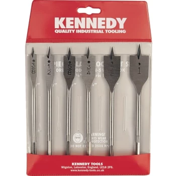 Image of Kennedy - 3/8'-1 Flat Wood Bits (Set-6)