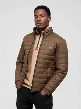 Image of HUGO Benti Padded Jacket, Dark Green, Size S, Men