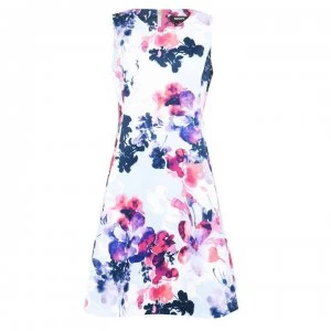 Image of DKNY Fit Flare Floral Dress - 1926 LILAC MUL