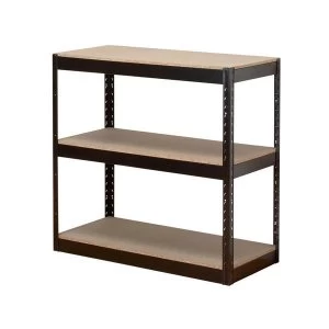Image of Influx Storage Shelving Unit Heavy duty Boltless 3 Shelves Capacity 3x 150KG Black
