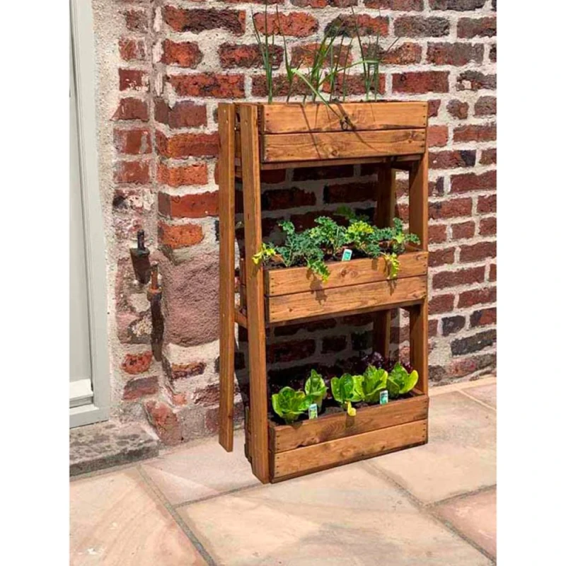Image of Charles Taylor Regular Herb Garden Planter - Redwood - L34 x W56 x H99 in Light Brown Light Brown Unisex