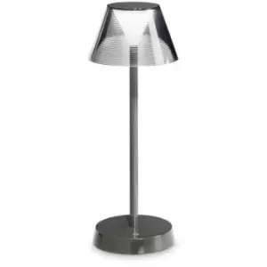 Image of Ideal Lux Lolita Integrated LED Table Lamp Grey IP54 3000K