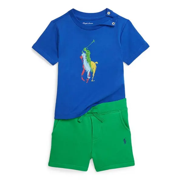 Image of Ralph Lauren PRLB Tee Short Set Bb42 - Blue One Size