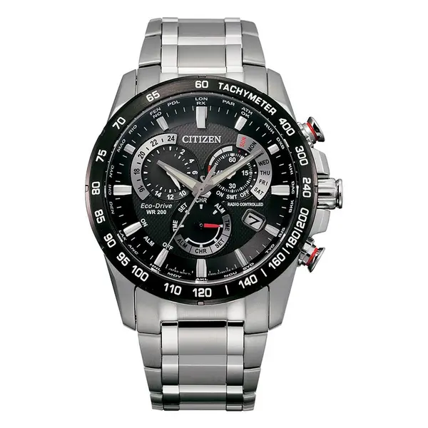 Image of Citizen Mens Analogue Perpetual Chrono A.T Silver Tone Watch CB5898-59