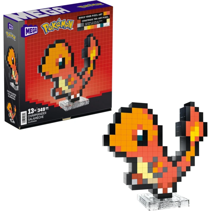Image of Mega Pokemon MEGA Pokemon Pixel-Art: Charmander Building Set