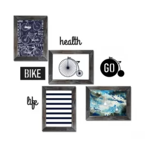 Image of CYT-4 Multicolor Decorative Framed MDF Painting (8 Pieces)