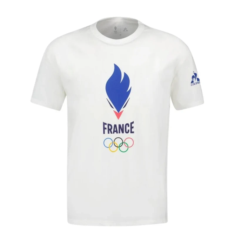 Image of T-Shirt Le Coq Sportif Paris 2024 No. 5 Blanc Male S