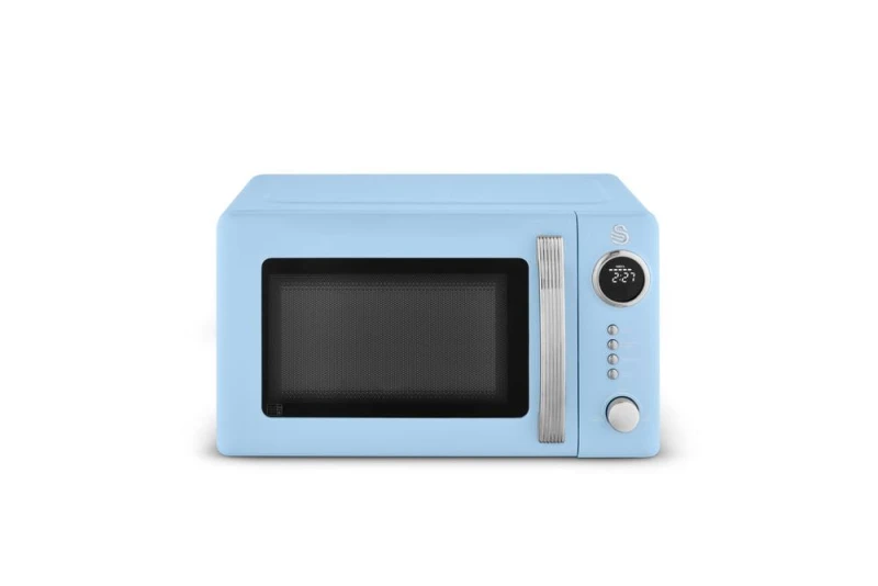 Image of Swan RetroRevive Digital Microwave in Blue Blue Unisex