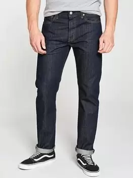 Image of Levis 501 Original Straight Fit Jeans - Dark Wash, Marlon, Size 32, Inside Leg R=32", Men