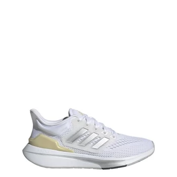 Image of adidas EQ21 Run Shoes Womens - Cloud White / Matte Silver / S