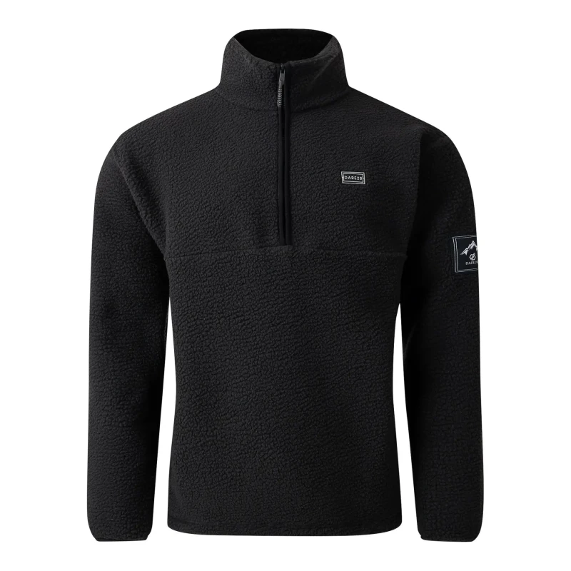 Image of Dare 2b Dare 2b Men Twin Tip Half-Zip Relaxed Insulating Active Fleece in Jet Black Size: X-Large Jet Black XL Male 5063516188414
