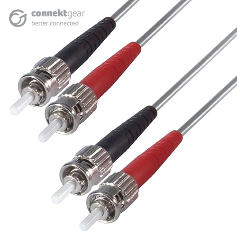Image of connektgear 0.5m Duplex Fibre Optic Multi-Mode Cable OM1 62.5/125 Micr