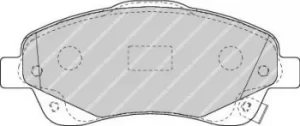 Image of Ferodo FDB1648 Brake Pad Set Front Axle Premier Car