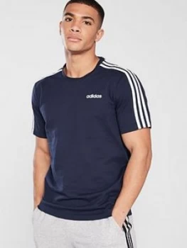 Image of Adidas 3S Core T-Shirt - Navy, Ink, Size 2XL, Men