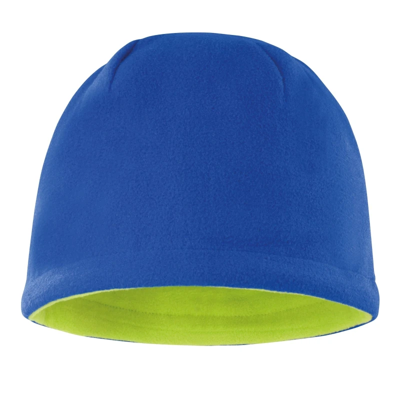 Image of Result Result Men Winter Essentials Reversible Fleece Skull Hat in Royal Royal One Size Male 5054752308094